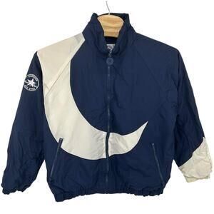 Vintage 90s Converse All star Chuck Taylor Men's L Navy white nylon track jacket